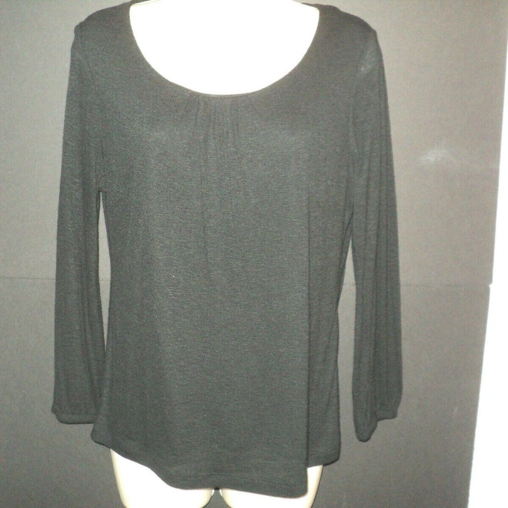 New Talbots Petite Large Top Black Sheer Back